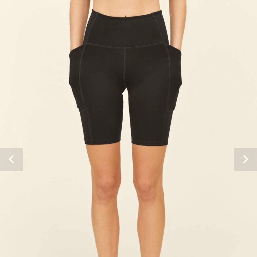 Black High-Rise Pocket Bike Short